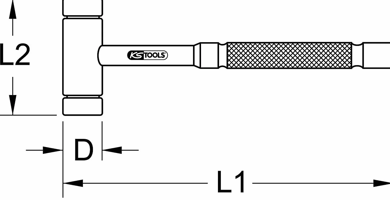 KS TOOLS Marteau en laiton, 230mm 140.2081