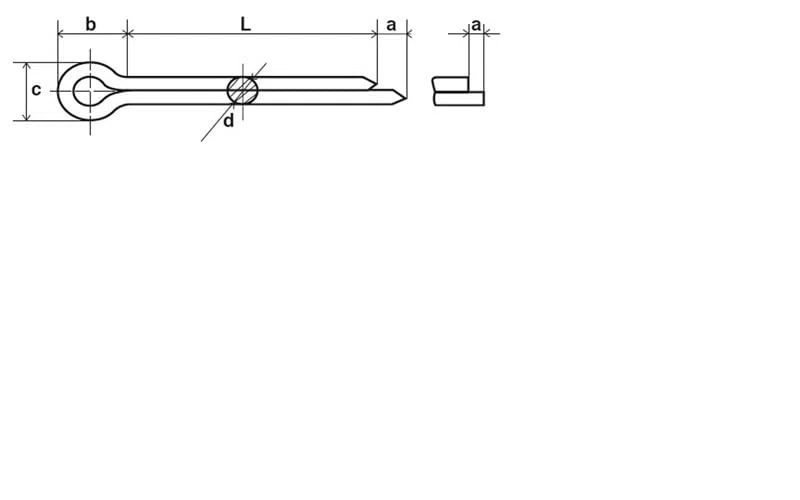 Goupille fendue Inox A4-5 x 80 mm- Vendu par 100