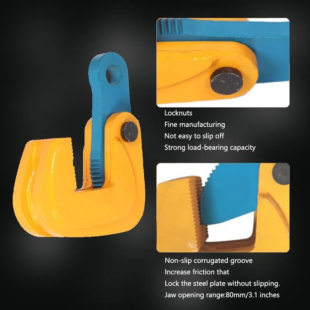 Appareils de Levage Dispositif de Serrage de Levage Industriel Horizontal for la Manipulation et Le Levage de plaques d'acier.(1T)