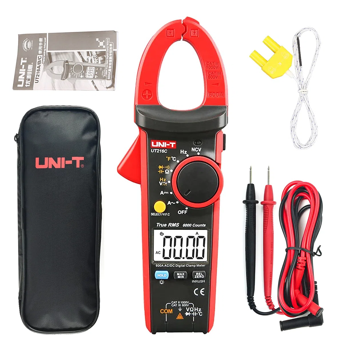 UNI-T UT216C 600 A True RMS Pince multimètre numérique Gamme automatique avec Freque