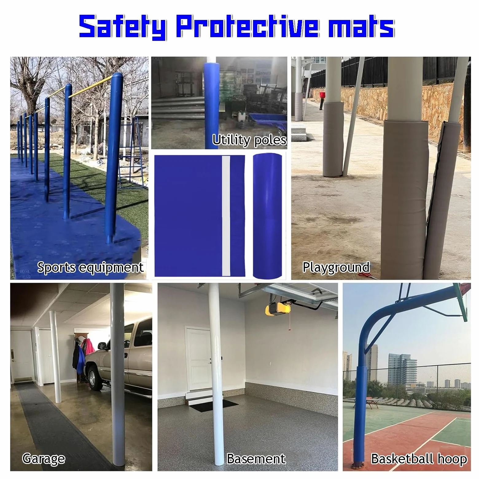 Housse de protection rembourrée pour panier de basket-ball - Pour installations sportives de plein air et zones de loisirs - Résistante aux intempéries et facile à installer