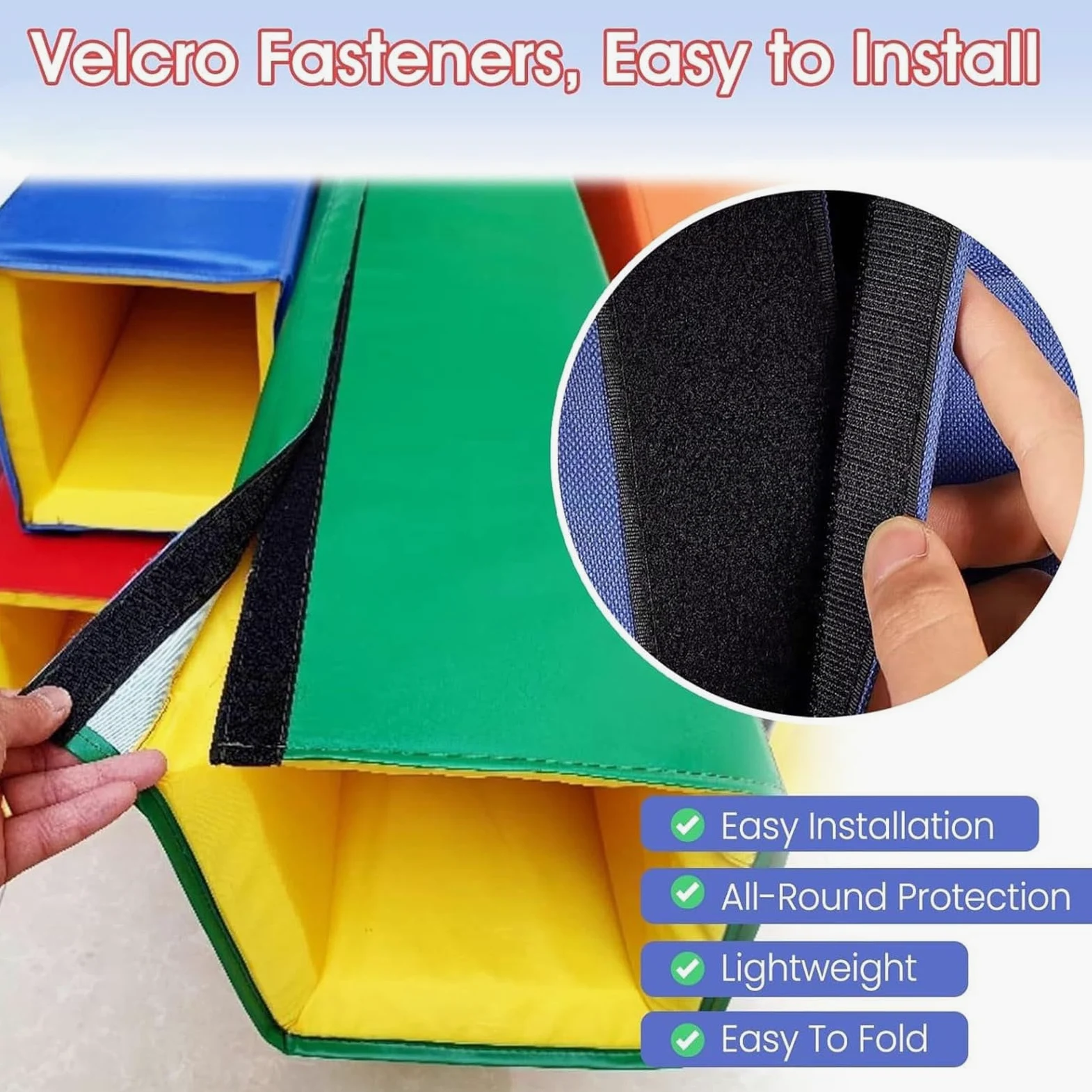 Patins de protection adhésifs pour terrasse, garage et cour – Colonnes de sécurité pour poteaux de 1,2 m, 1,8 m et 2,4 m – Rembourrage résistant aux intempéries et aux chocs pour une sécurité accrue