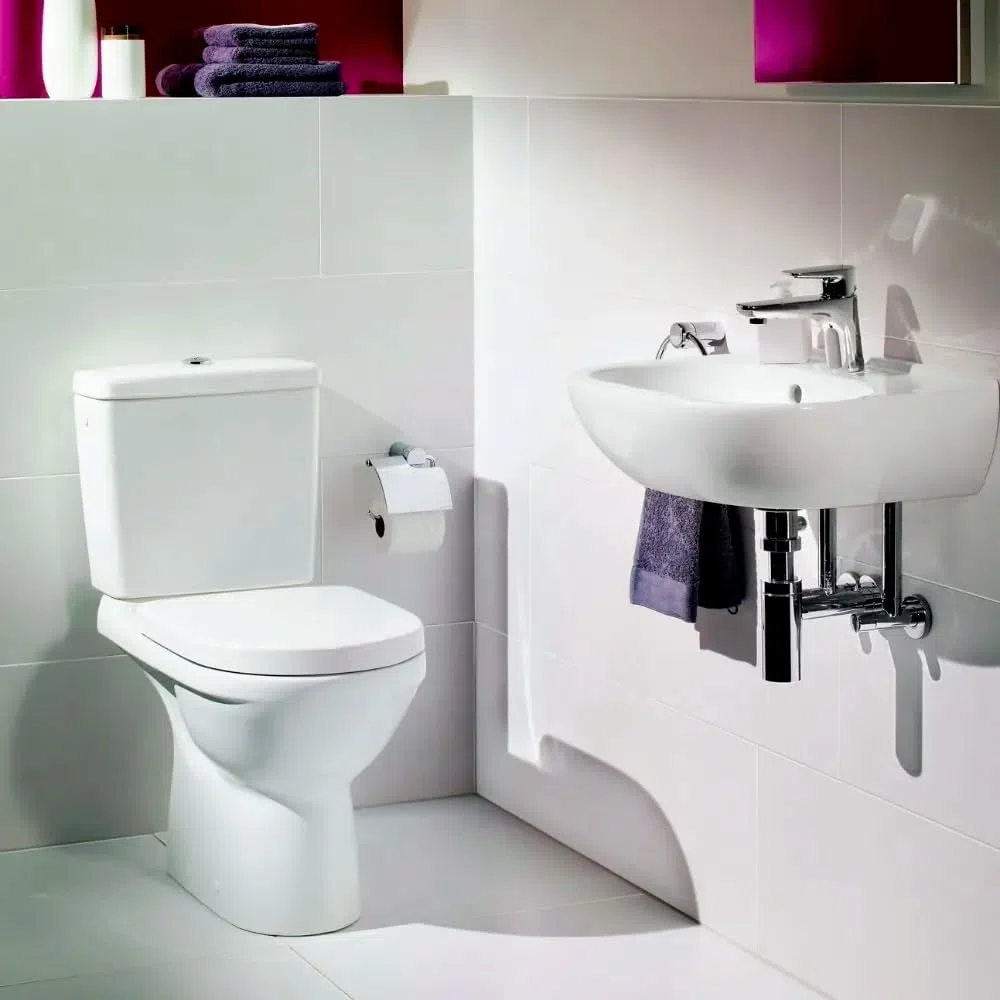 Villeroy & Boch O.novo, Combipack WC à poser modèle sur pied, céramique blanc