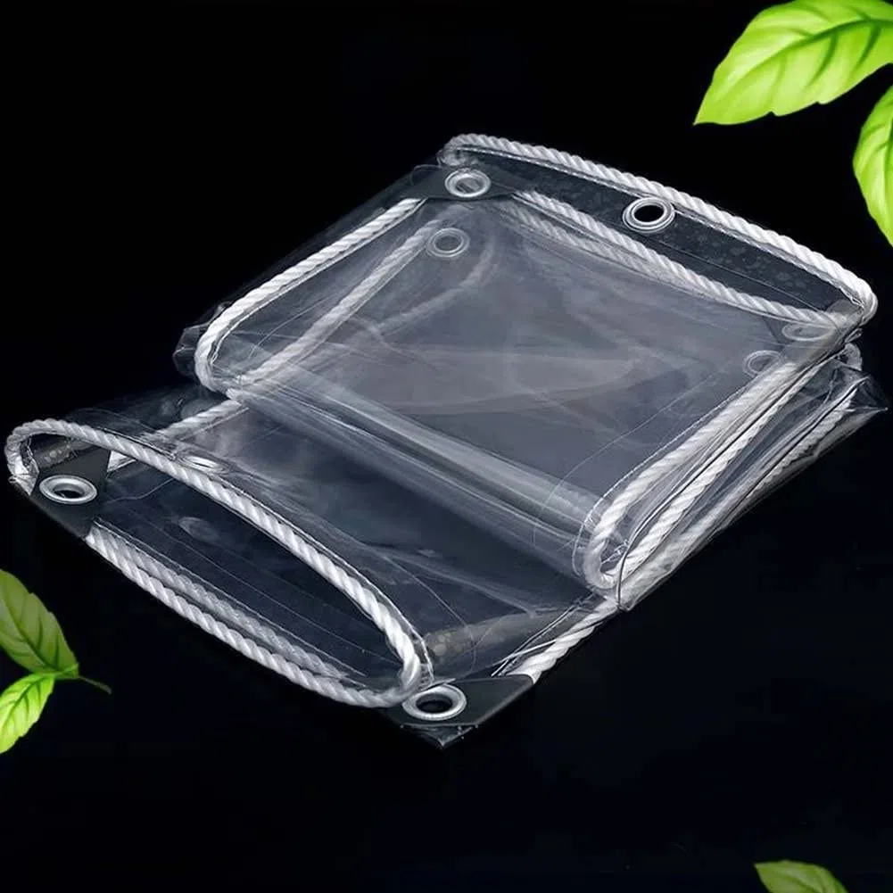 Bâche imperméable en PVC 500 g/m² avec œillets – Bâche polyvalente d'extérieur pour protection de jardin – 1,6 m x 7,8 m